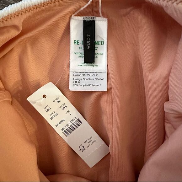 J. Crew Textured squareneck one-piece New - Picture 4 of 5